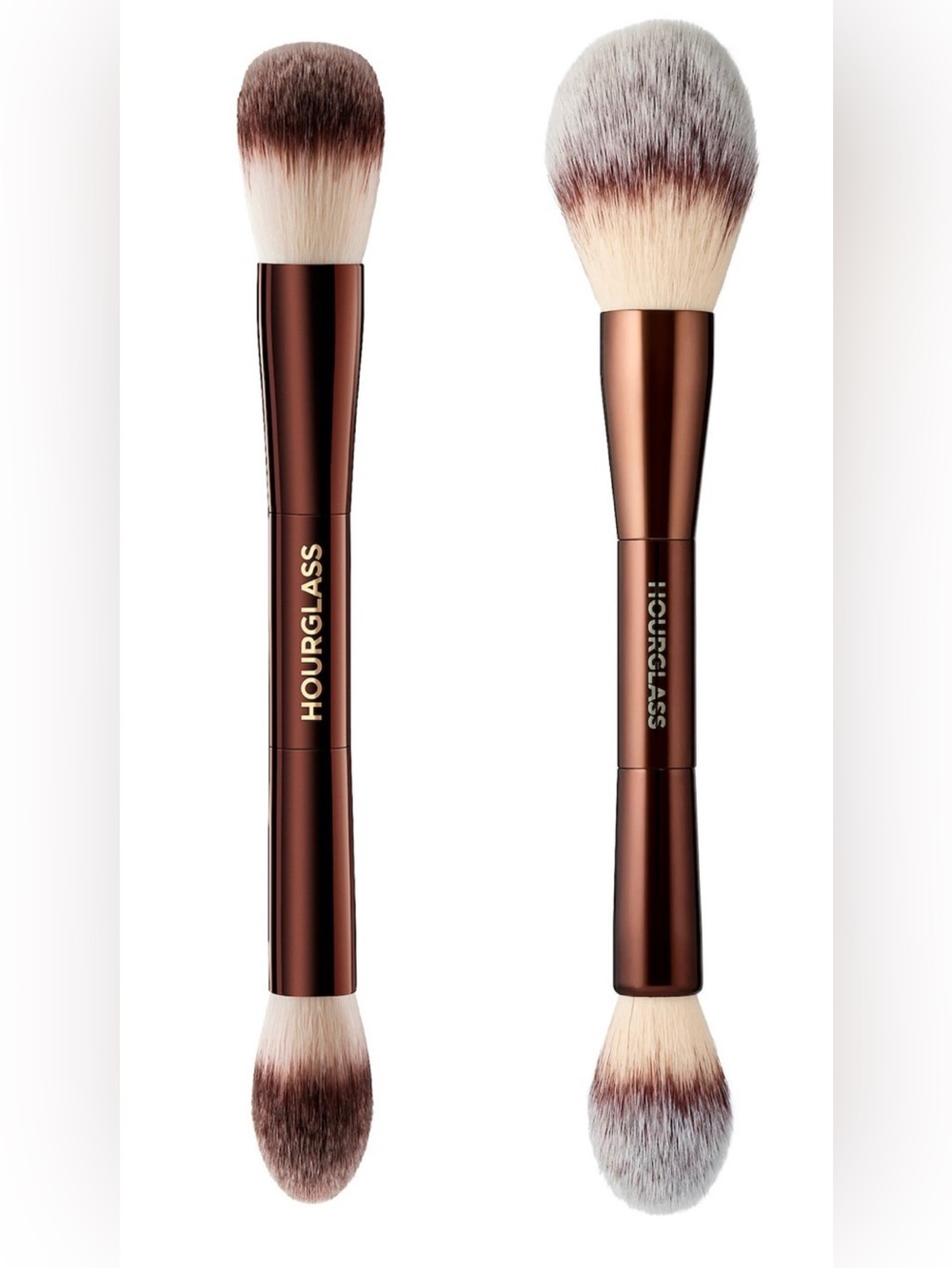 Hourglass Double-Ended Face Brush - Brown Together